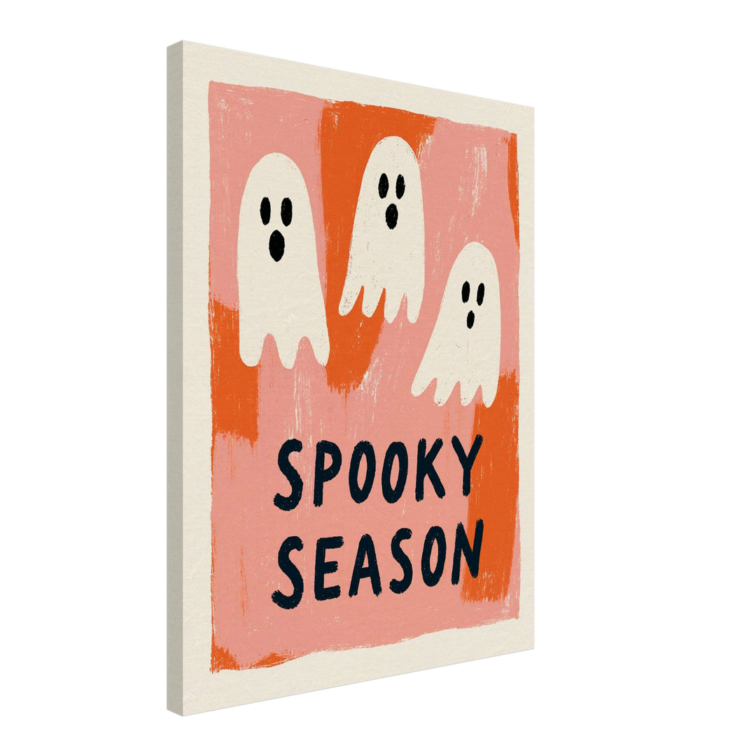 Drei Geister Spooky Season Leinwandbild – Schräge Ansicht – Produktfoto