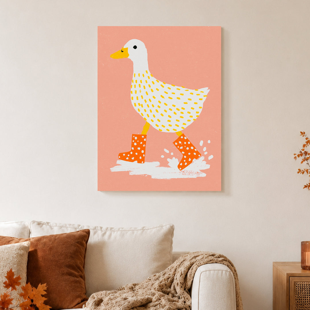 Ente mit Gummistiefeln Poster – Ohne Rahmen – Produktfoto