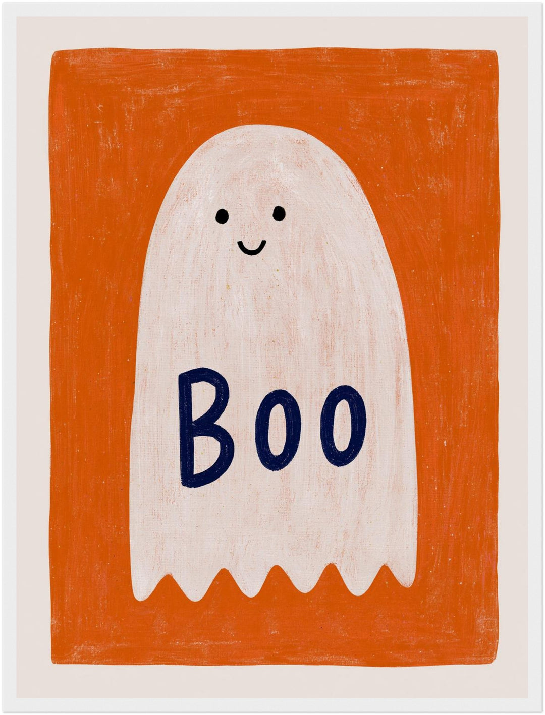 gespenst-boo-halloween Poster – Weißer Rahmen – Produktfoto