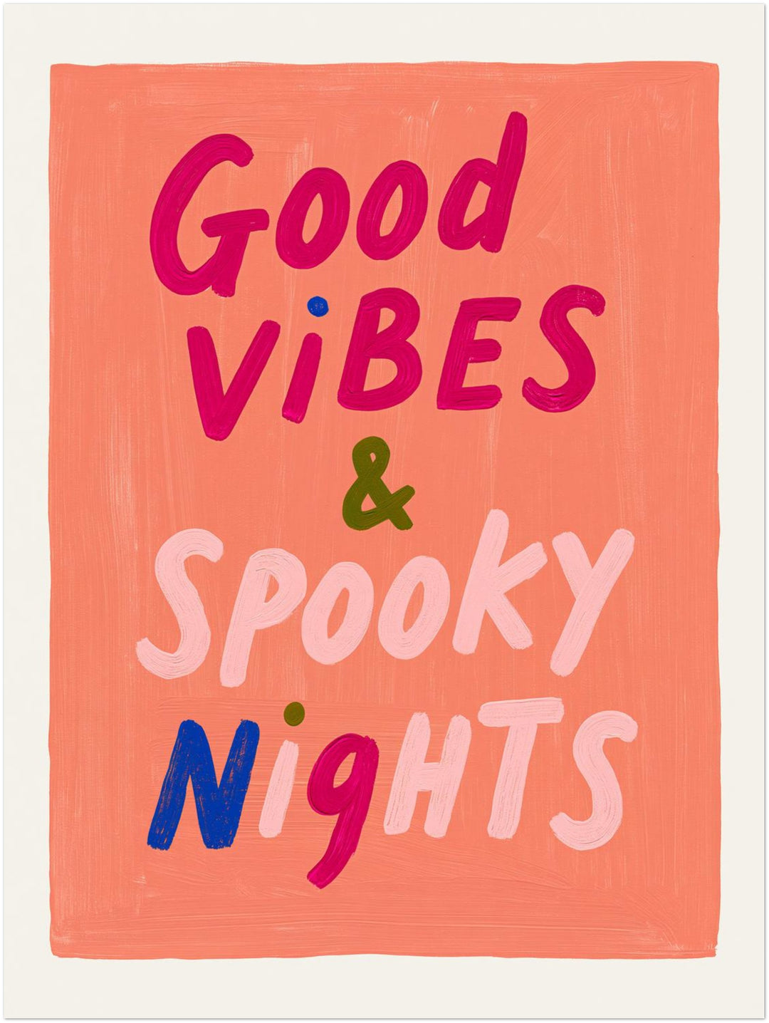 Gute Vibes Spooky Nights Poster – Ohne Rahmen – Produktfoto