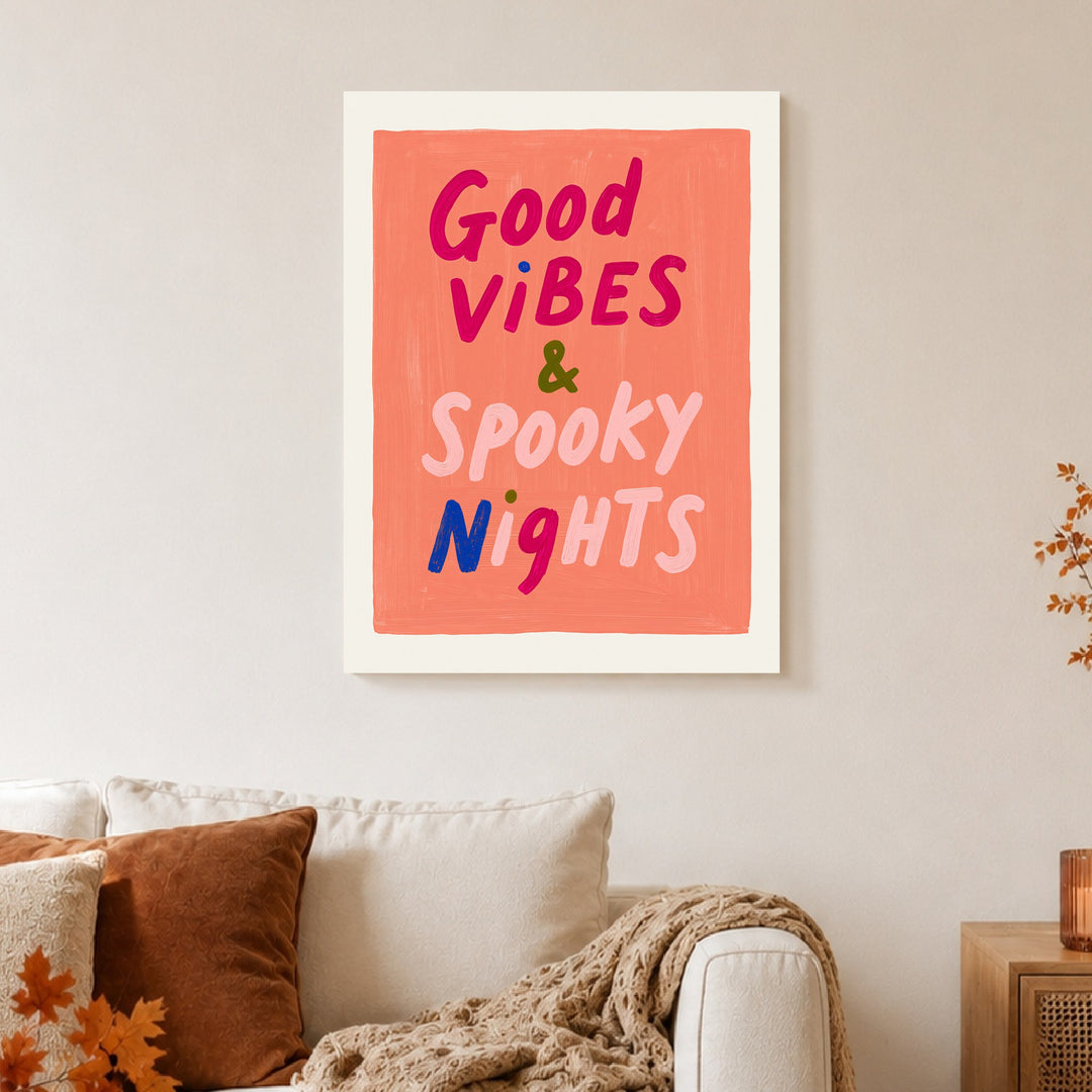 Gute Vibes Spooky Nights Poster – Ohne Rahmen – Produktfoto