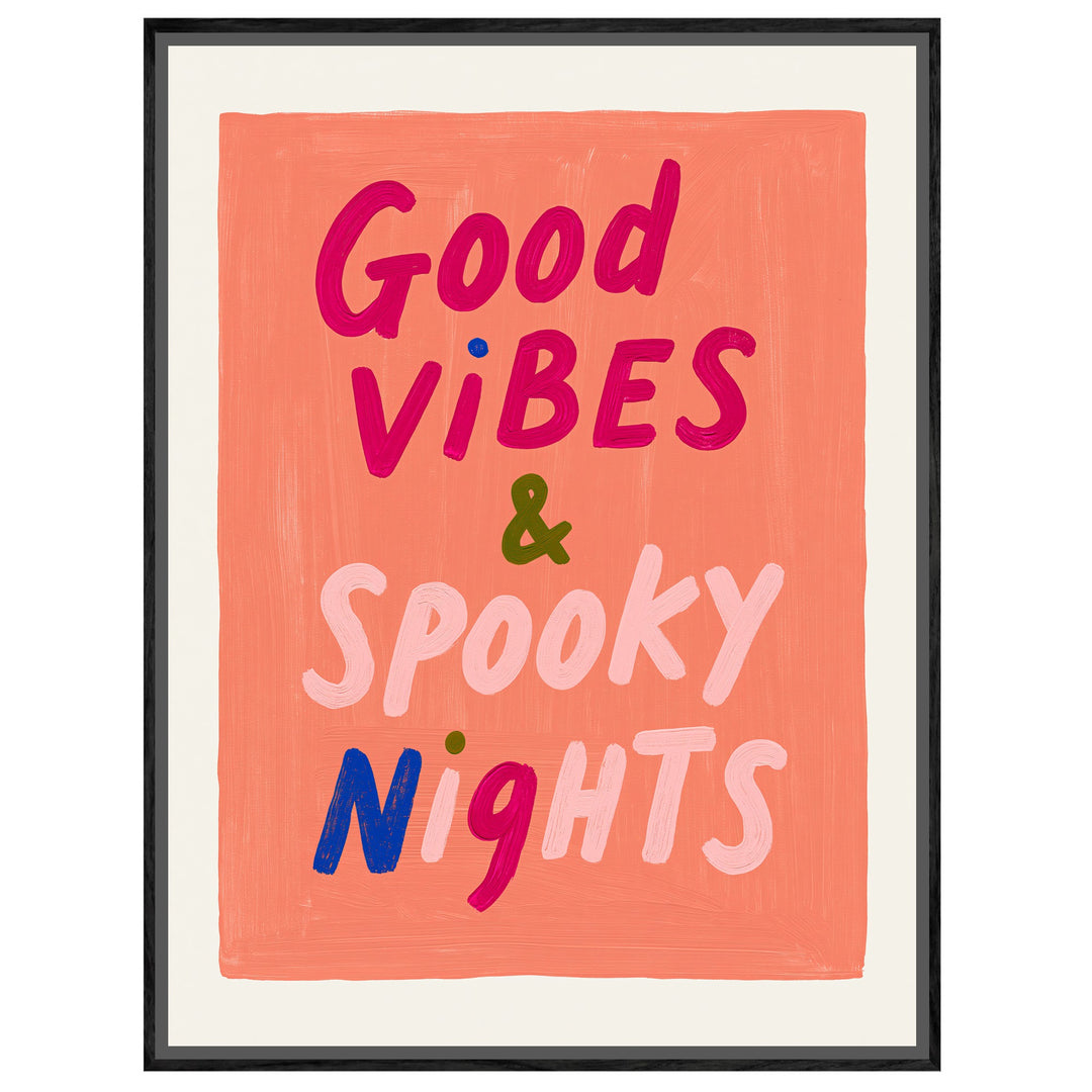Gute Vibes Spooky Nights Leinwandbild – Leinwandbild