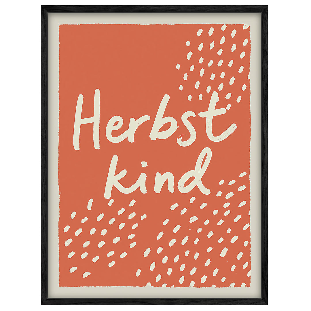 herbstkind-schriftzug Leinwandbild – Leinwandbild
