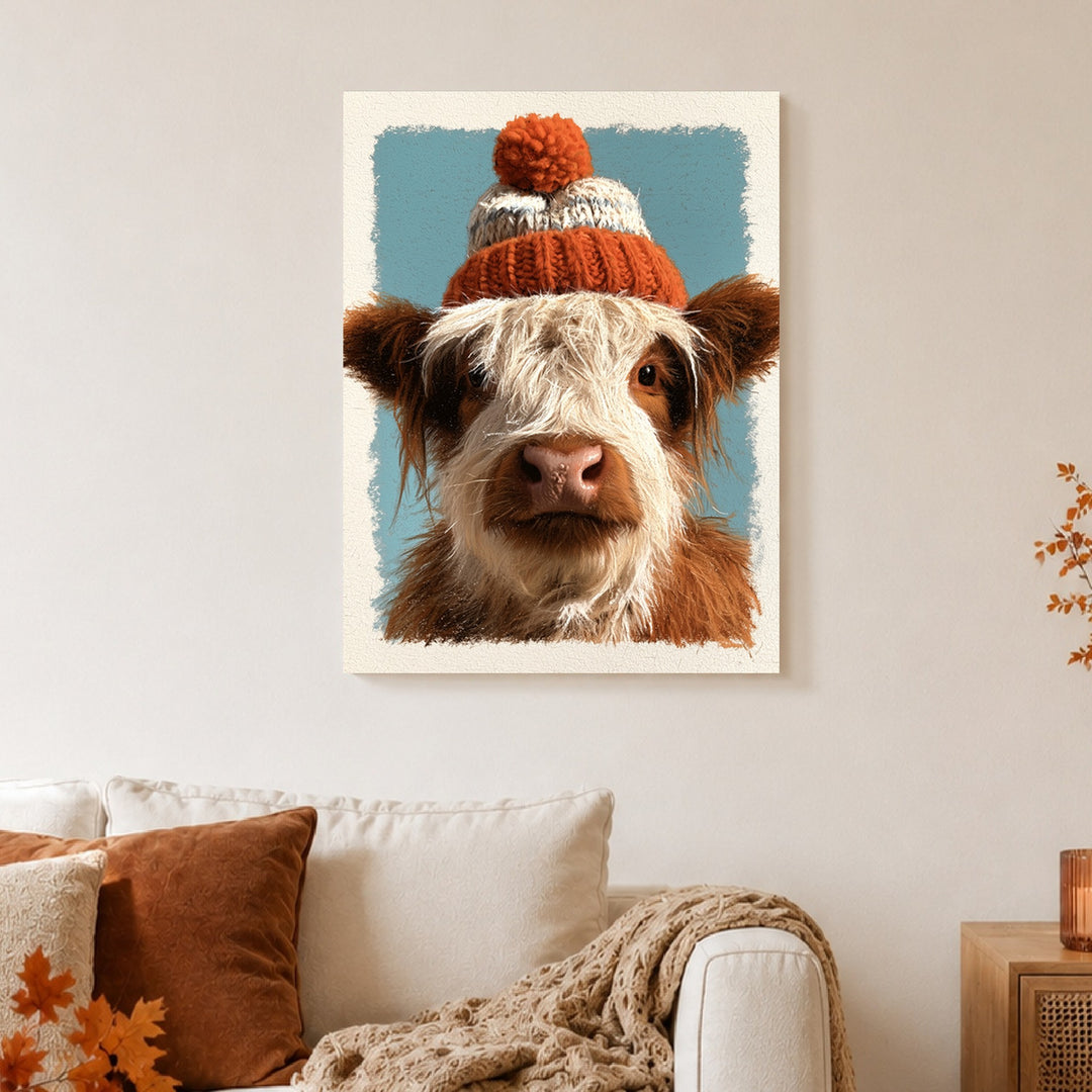 Highlander mit Wollmütze Poster – Ohne Rahmen – Produktfoto