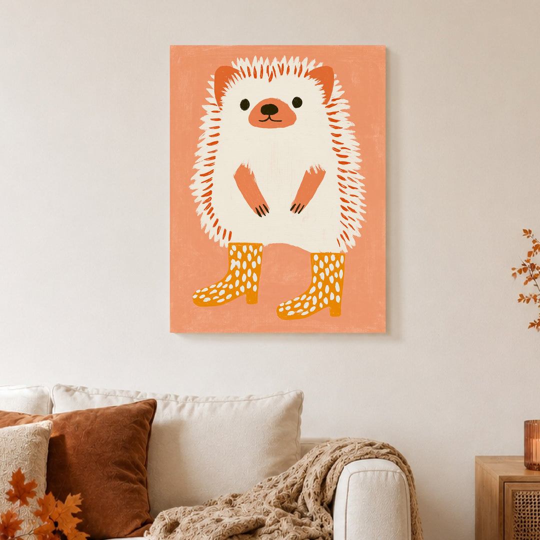 Igel in Gummistiefeln Poster – Ohne Rahmen – Produktfoto