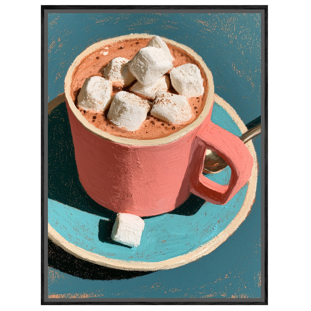 Kakao mit Marshmallows Leinwandbild – Leinwandbild