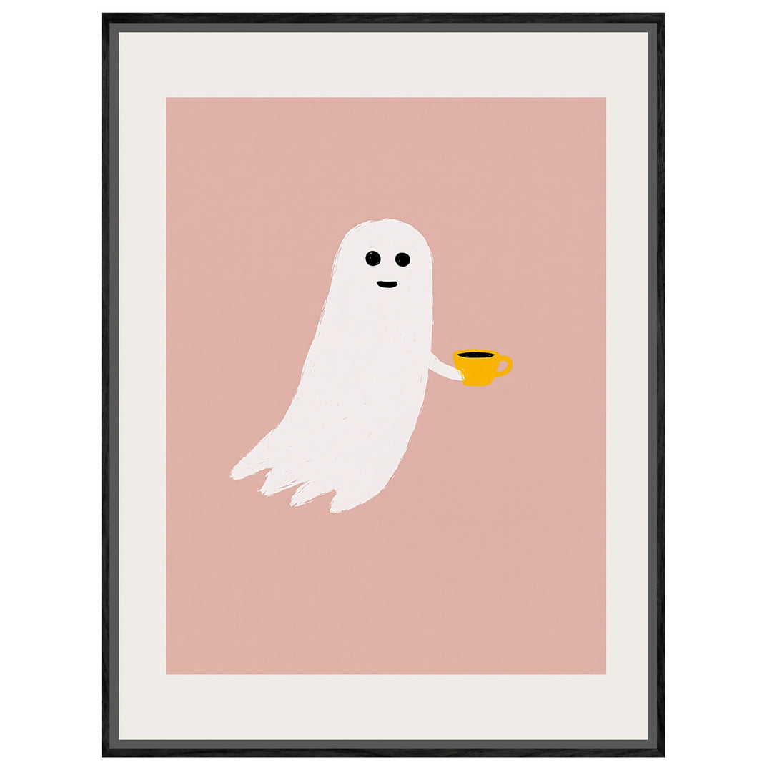 Kleines Gespenst Kaffeepause Leinwandbild – Leinwandbild