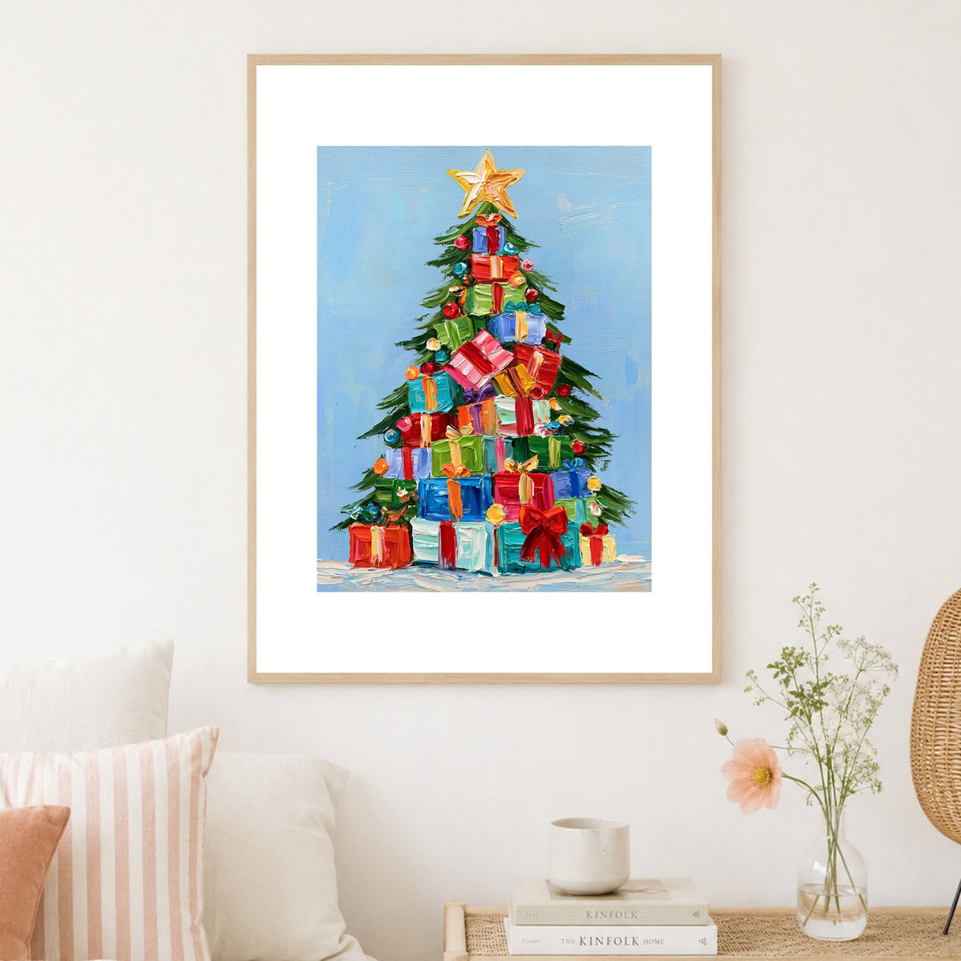 Bunter Weihnachtsbaum Geschenke