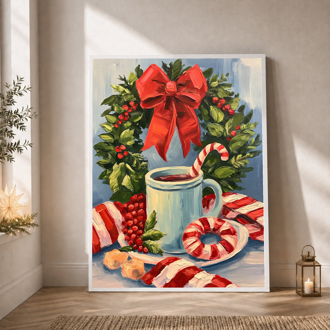 Winterstillleben mit Pfefferminz Poster