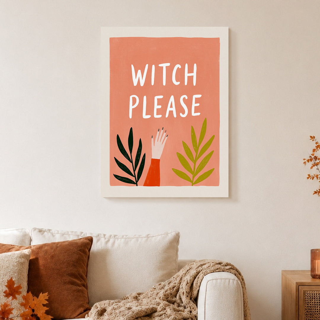 Witch Please Handgeste Poster – Ohne Rahmen – Produktfoto