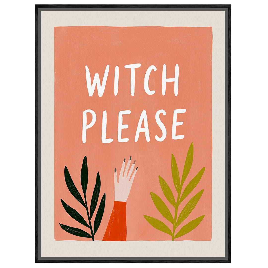 Witch Please Handgeste Leinwandbild – Leinwandbild
