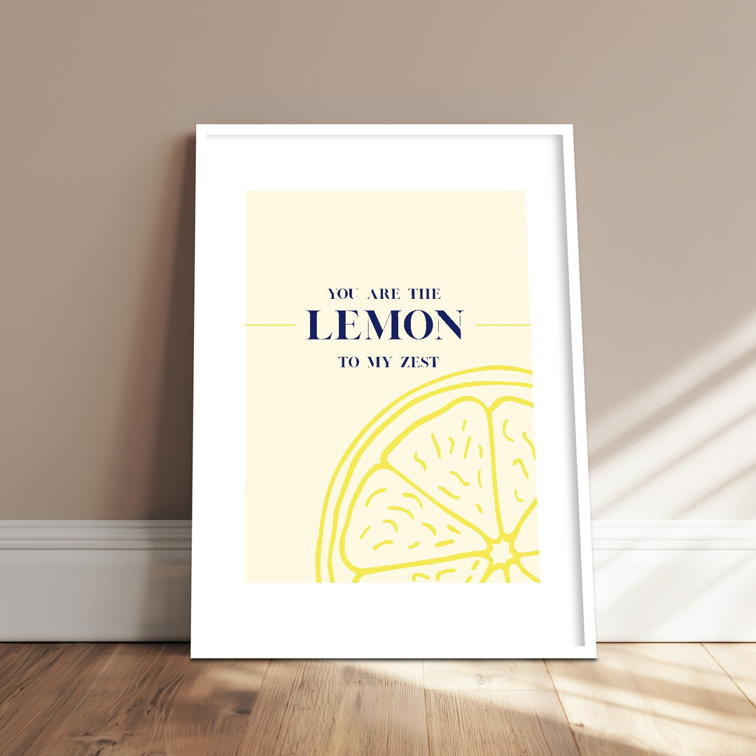 Zitronen Spruch Poster Dopamin – mattes Kunstdruck-Papier – Ansicht 4