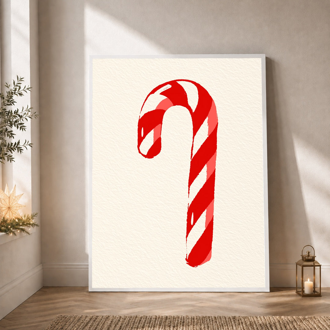 Zuckerstange in Rot Poster