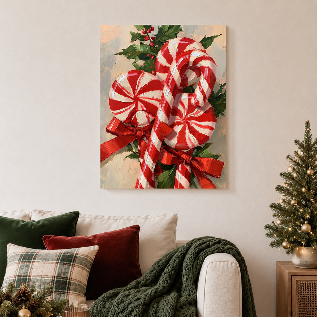 Zuckerstangen im Weihnachtsglanz Poster – Ohne Rahmen – Produktfoto