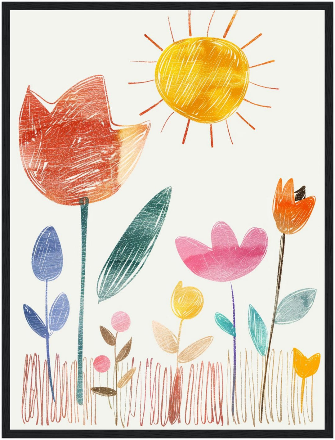 Bunte Blumensymphonie Poster Dopamin – mattes Kunstdruck-Papier – Ansicht 5