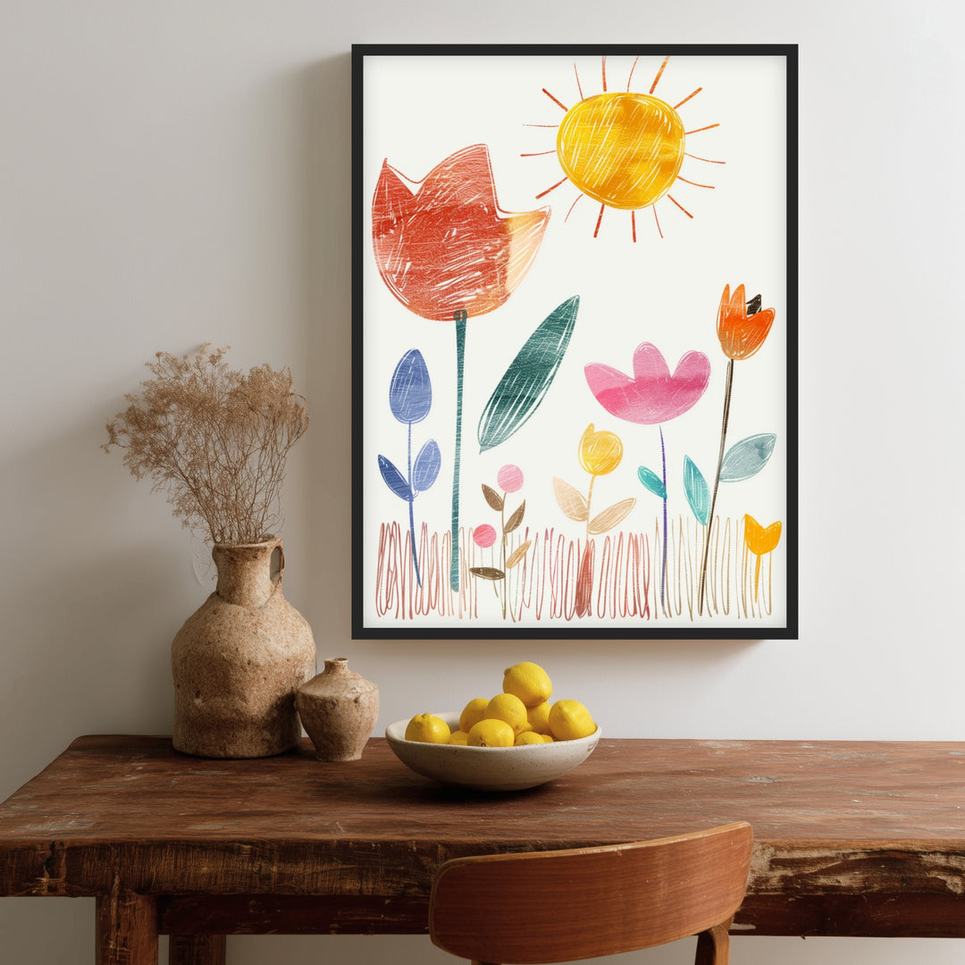 Bunte Blumensymphonie Poster Dopamin – mattes Kunstdruck-Papier – Ansicht 2