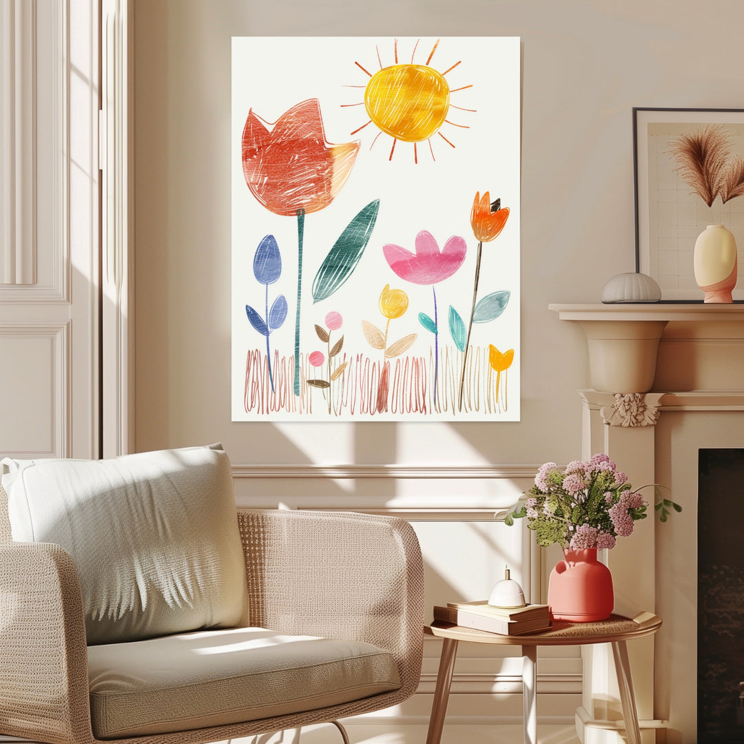 Bunte Blumensymphonie Poster Dopamin – mattes Kunstdruck-Papier – Ansicht 3