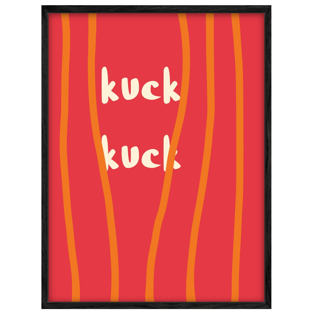 Kuck-Kuck Schriftzug Leinwand Dopamin – Leinwand auf Holzrahmen – Ansicht 4
