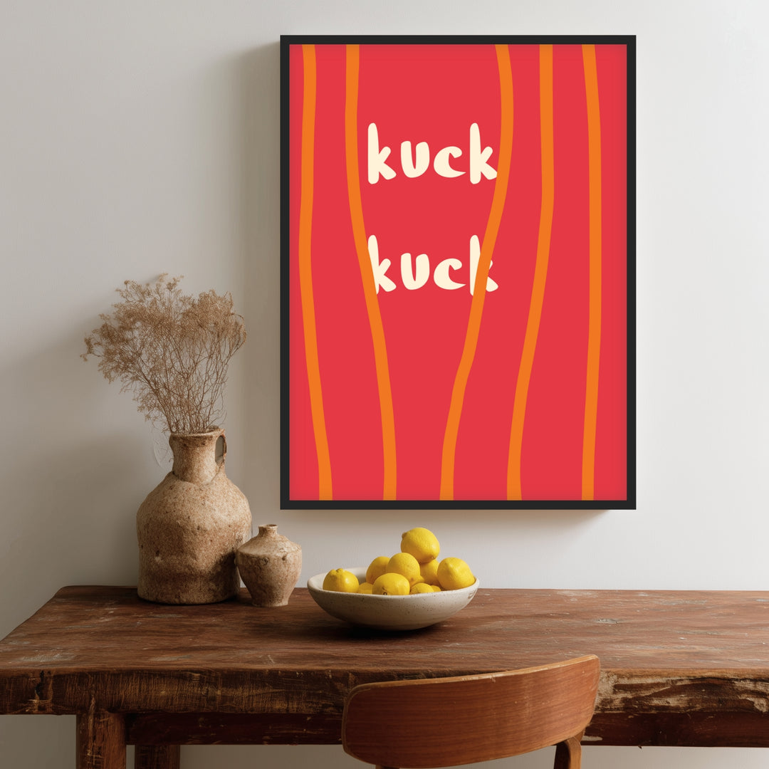 Kuck-Kuck Schriftzug Poster Dopamin – mattes Kunstdruck-Papier – Ansicht 2