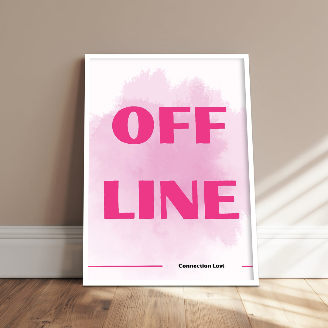 Offline Schriftzug Poster Dopamin – mattes Kunstdruck-Papier – Ansicht 4