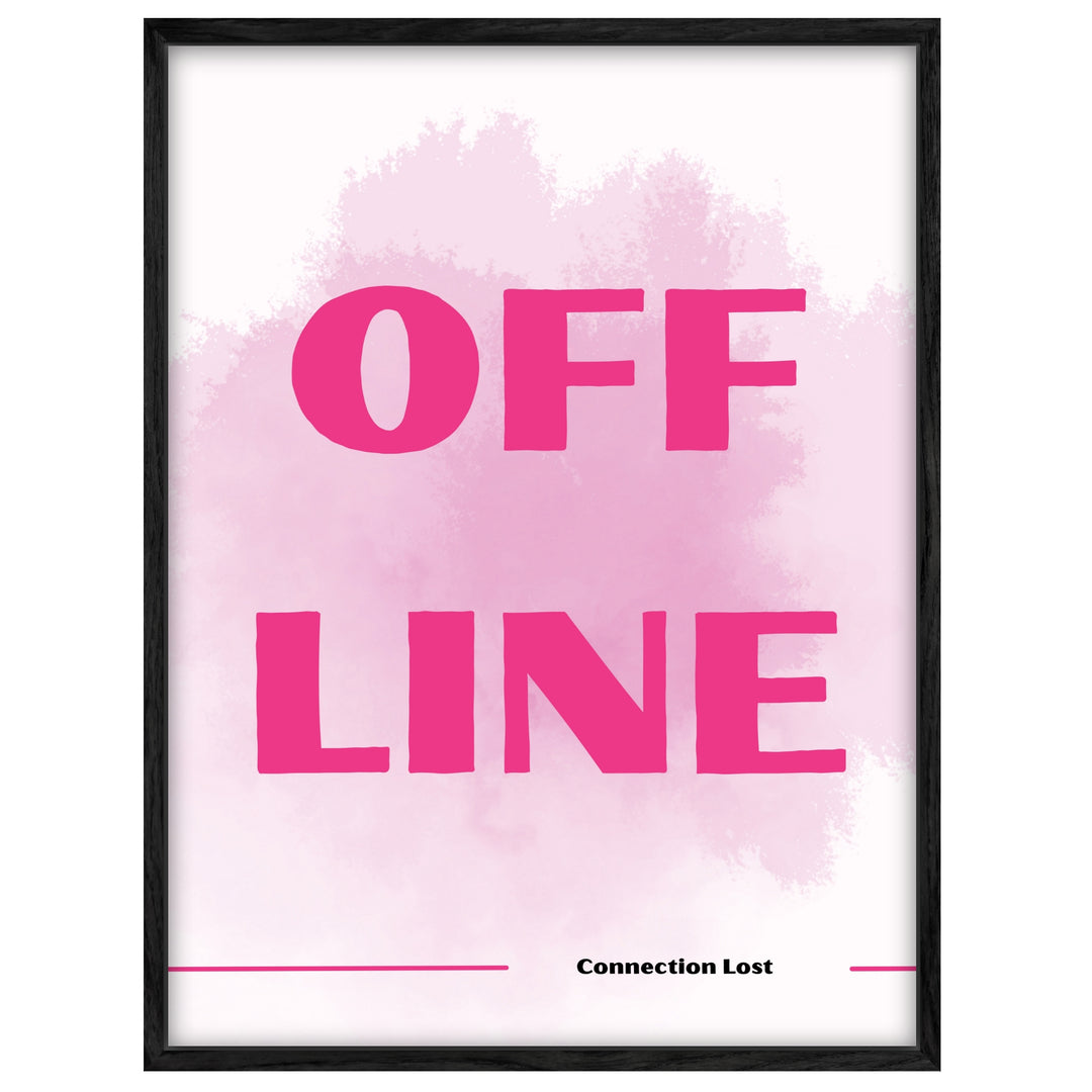 Offline Schriftzug Leinwand Dopamin – Leinwand auf Holzrahmen – Ansicht 4