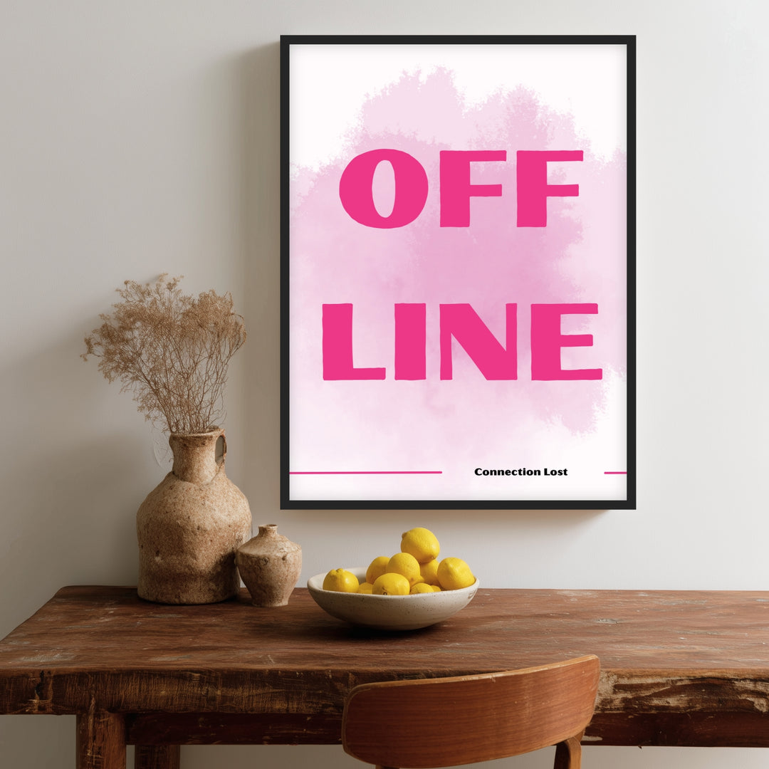 Offline Schriftzug Poster Dopamin – mattes Kunstdruck-Papier – Ansicht 2