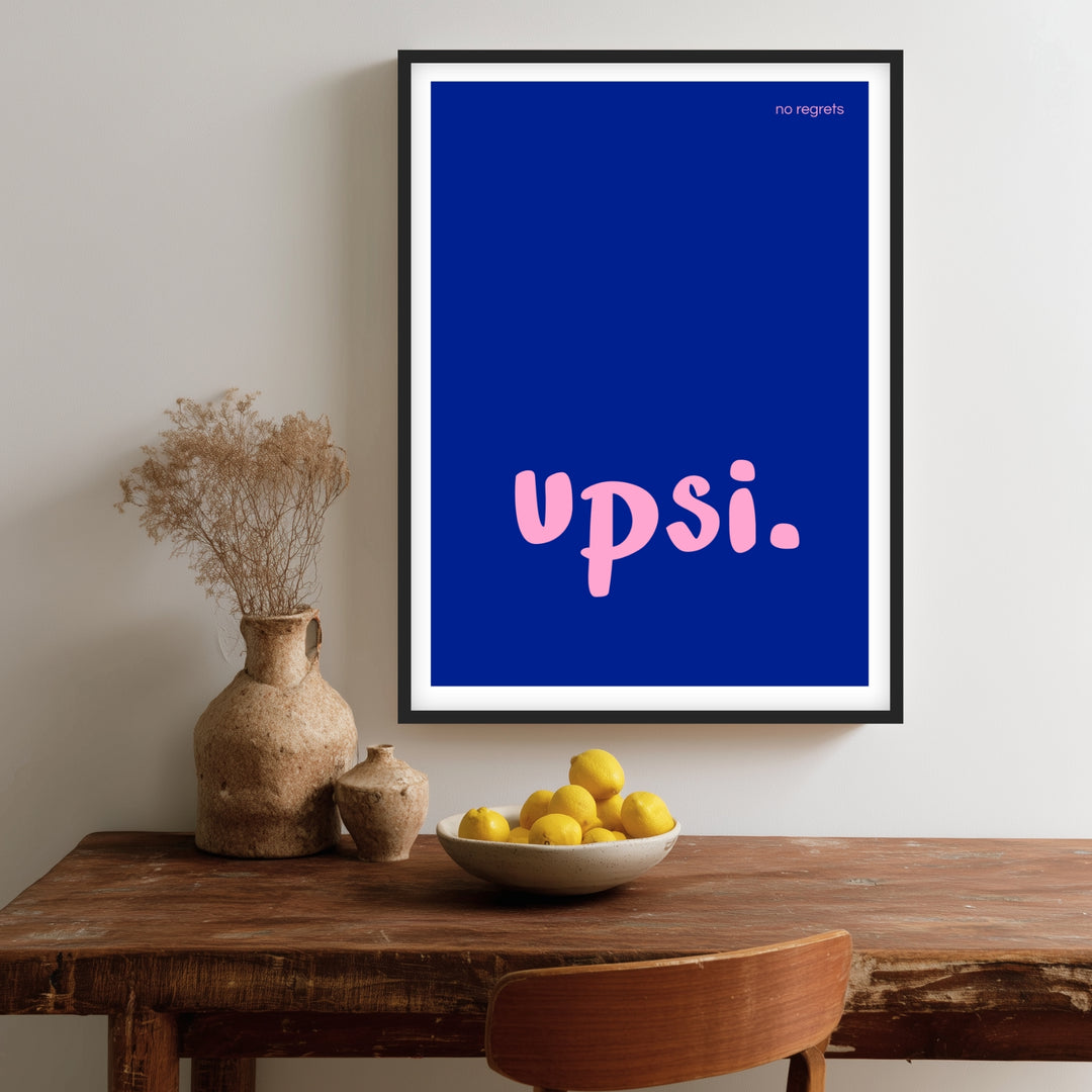 Upsi Schriftzug Poster Dopamin – mattes Kunstdruck-Papier – Ansicht 2
