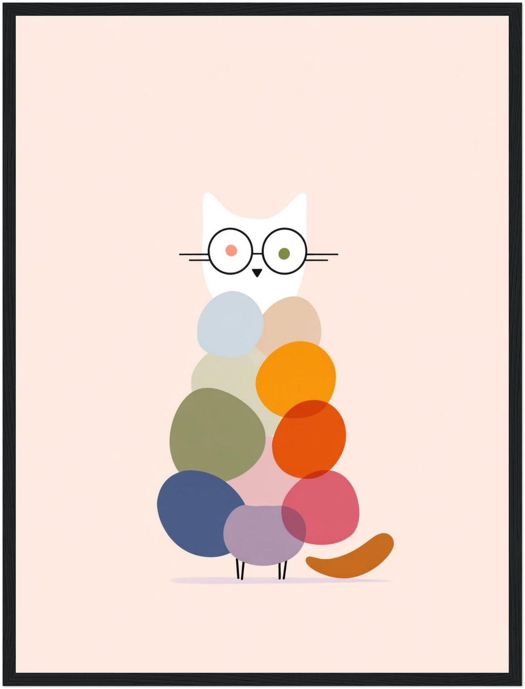 Bunte Katze Illustration Poster Dopamin – mattes Kunstdruck-Papier – Ansicht 5