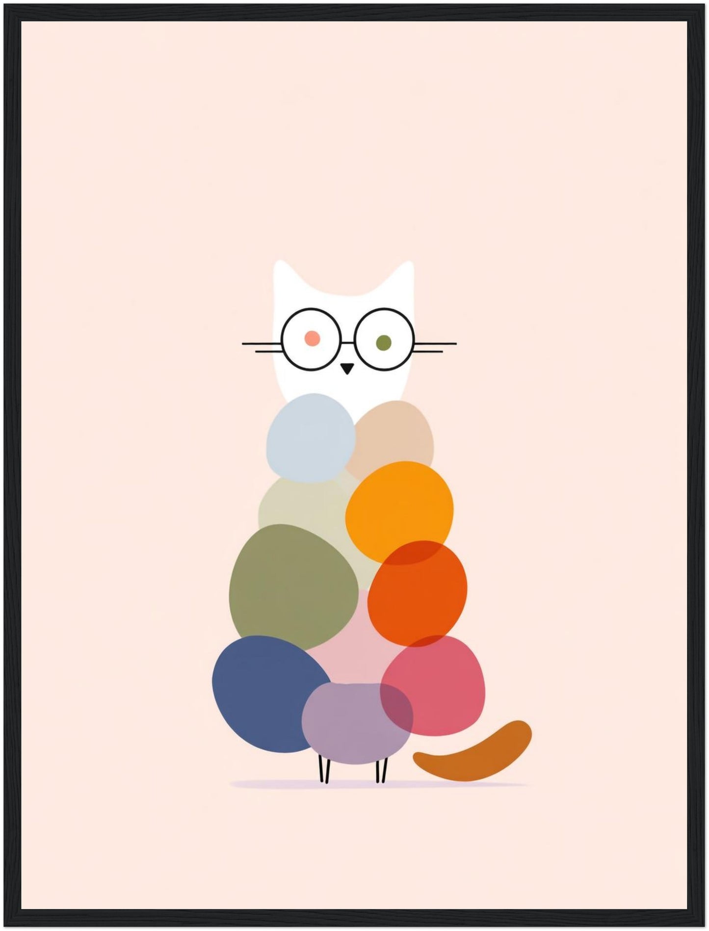 Bunte Katze Illustration Poster