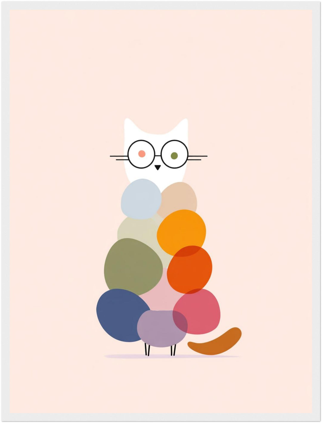 Bunte Katze Illustration Poster Dopamin – mattes Kunstdruck-Papier – Ansicht 6
