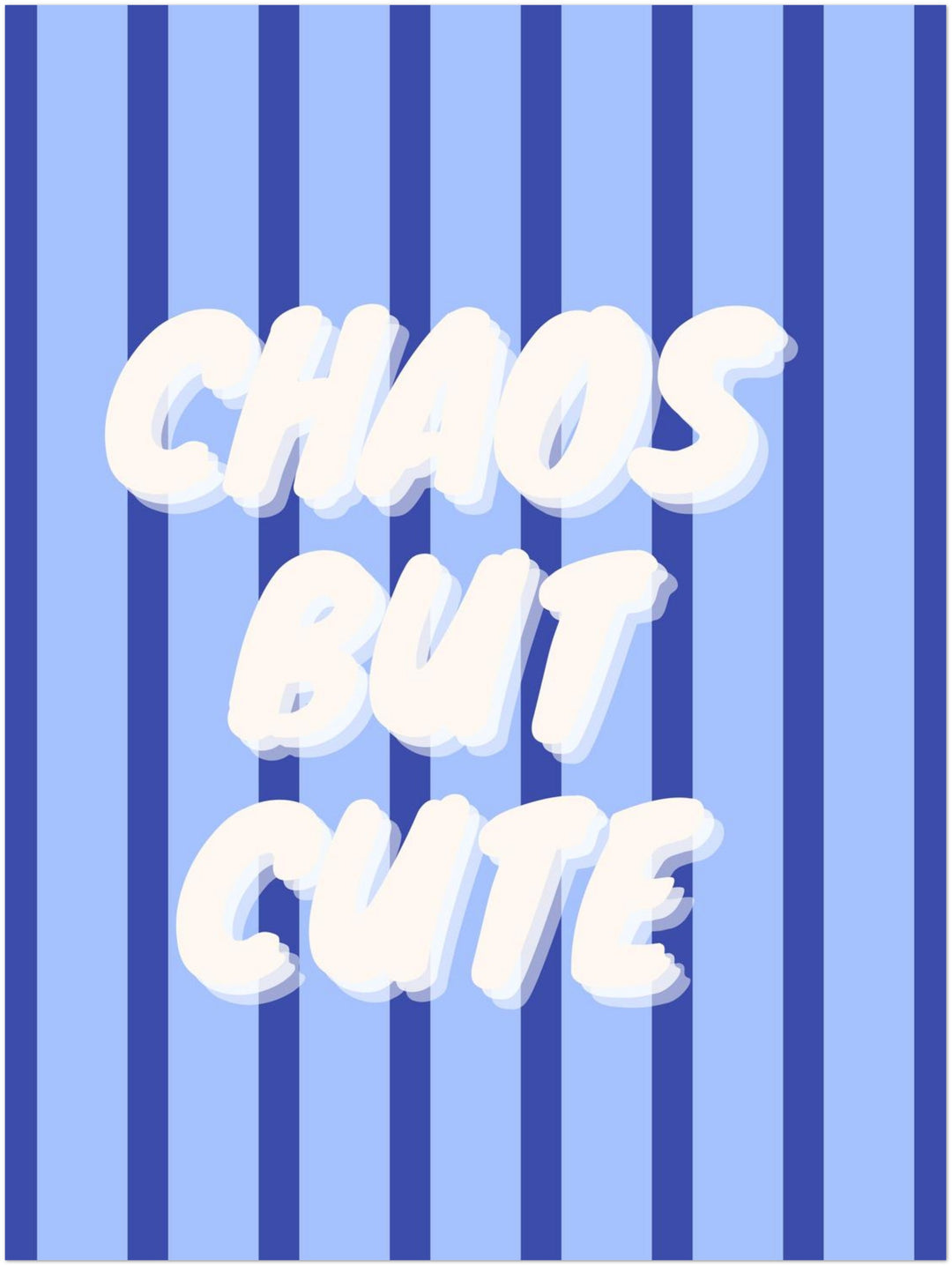 Chaos but cute blau Dopamin – Wandkunst