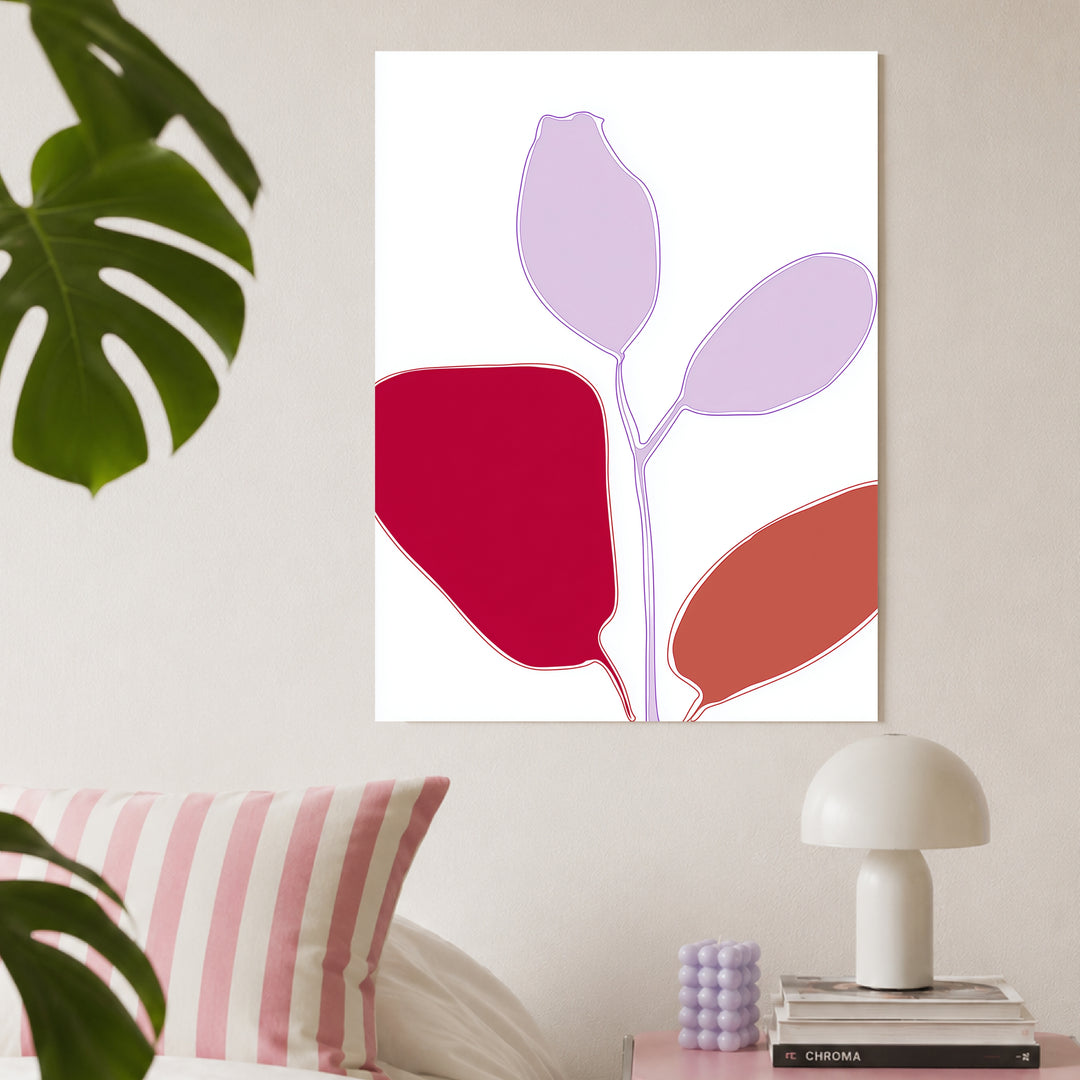 Abstrakte Blattformen Poster Dopamin – mattes Kunstdruck-Papier – Ansicht 3