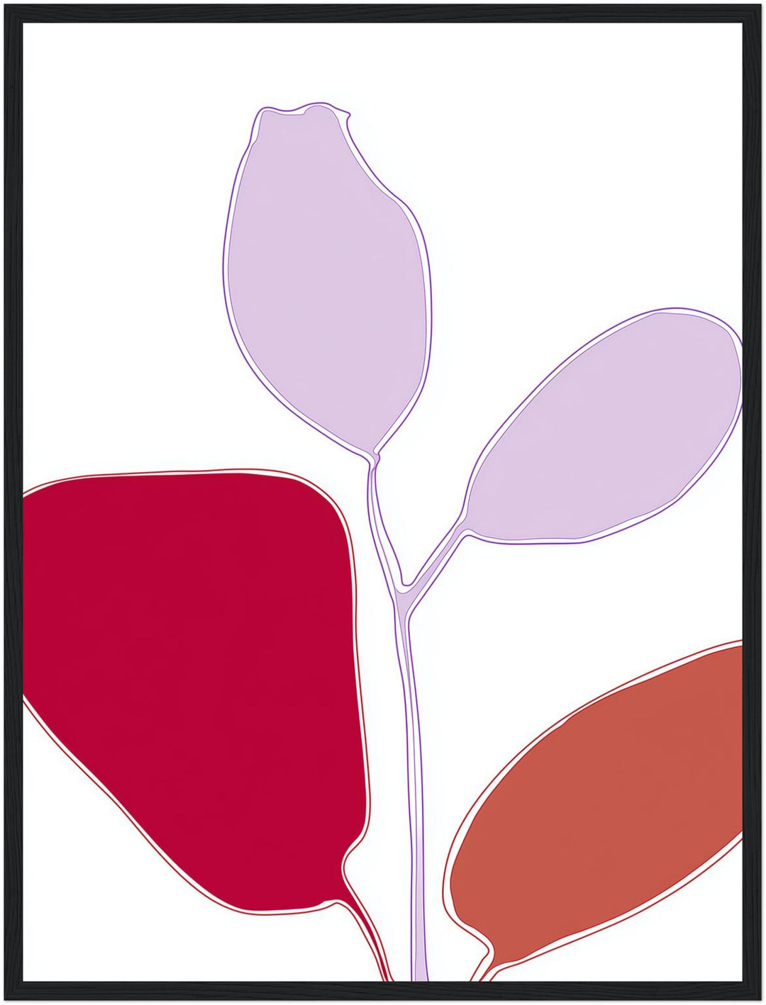 Abstrakte Blattformen Poster Dopamin – mattes Kunstdruck-Papier – Ansicht 5