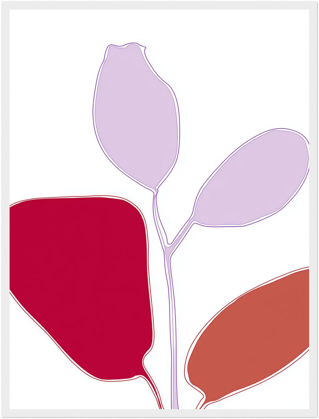 Abstrakte Blattformen Poster Dopamin – mattes Kunstdruck-Papier – Ansicht 6