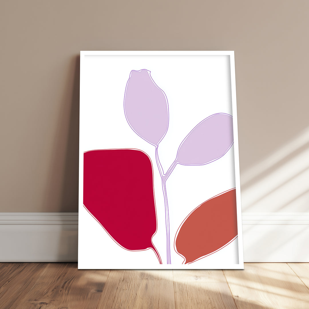 Abstrakte Blattformen Poster Dopamin – mattes Kunstdruck-Papier – Ansicht 4