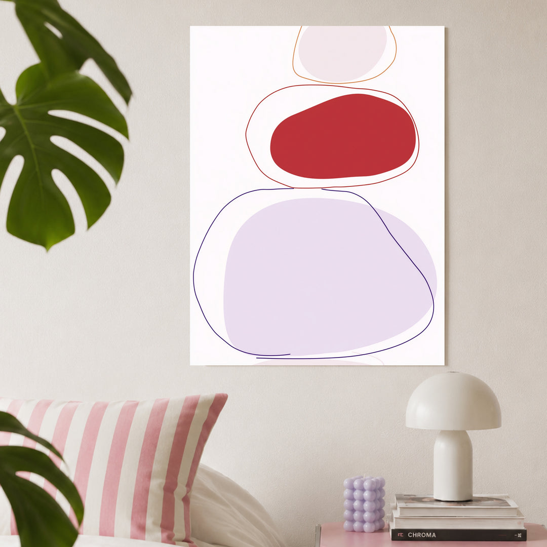 Abstrakte Farbformen Poster Dopamin – mattes Kunstdruck-Papier – Ansicht 3