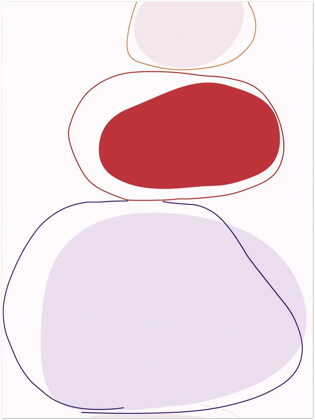 Abstrakte Farbformen Dopamin – Wandkunst