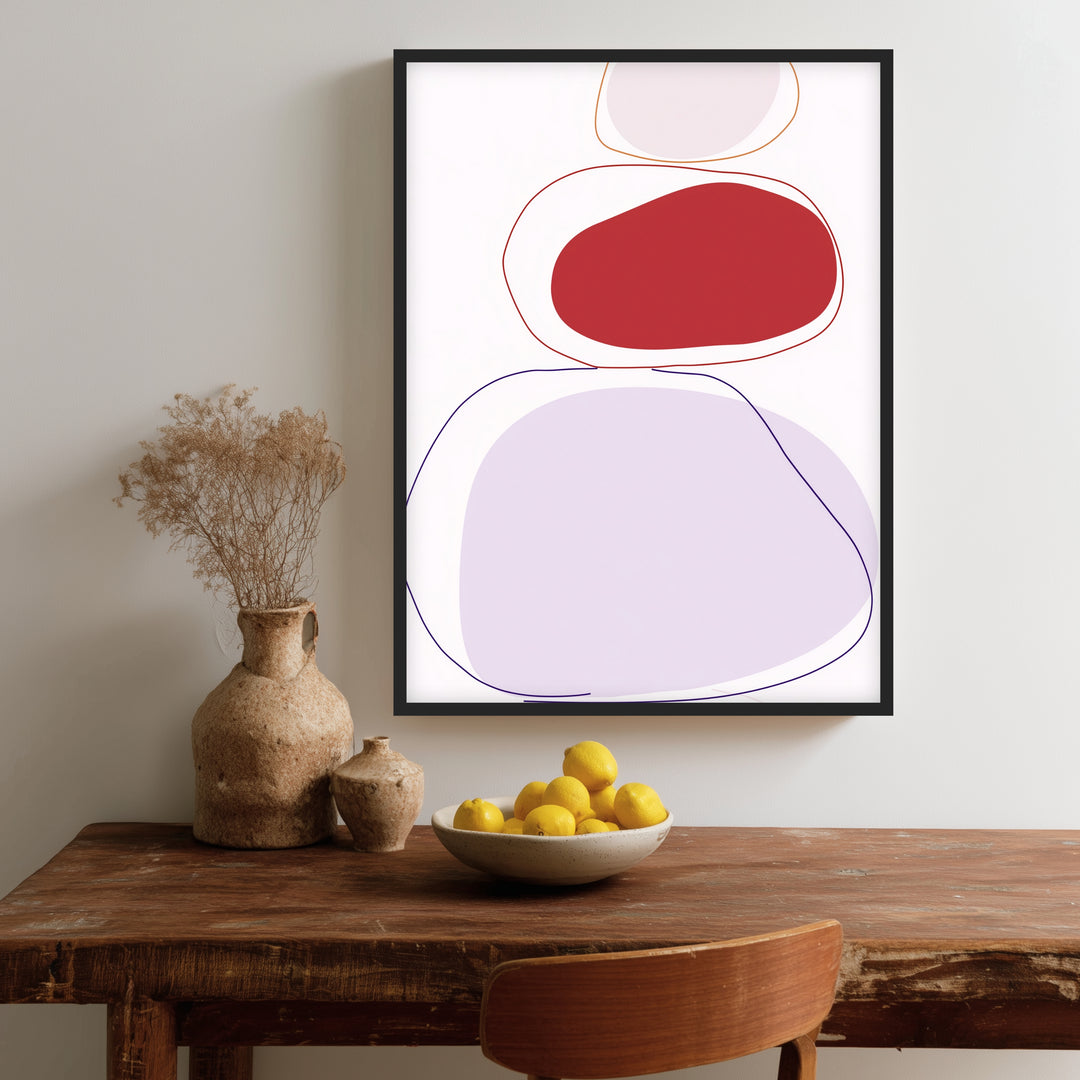 Abstrakte Farbformen Poster Dopamin – mattes Kunstdruck-Papier – Ansicht 2