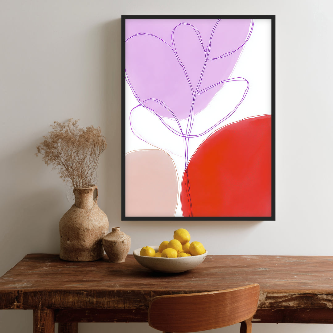 Abstrakte Linienformen Poster Dopamin – mattes Kunstdruck-Papier – Ansicht 2