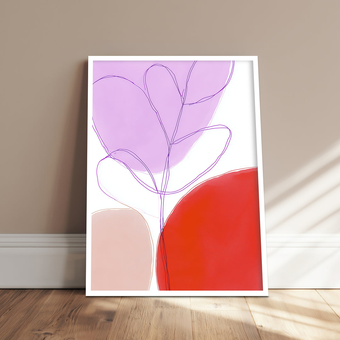 Abstrakte Linienformen Poster Dopamin – mattes Kunstdruck-Papier – Ansicht 4