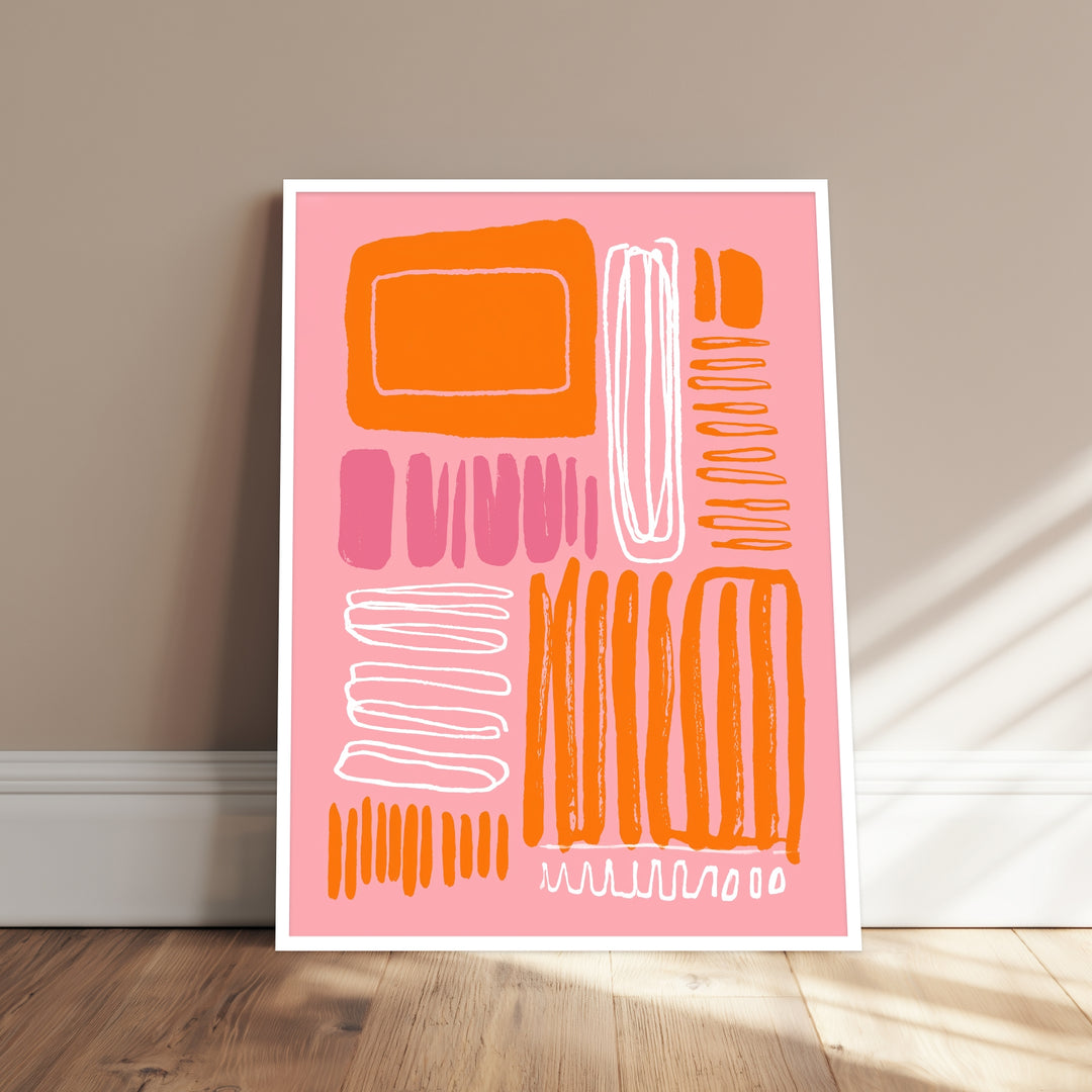 Abstrakte Linienmuster Poster Dopamin – mattes Kunstdruck-Papier – Ansicht 4