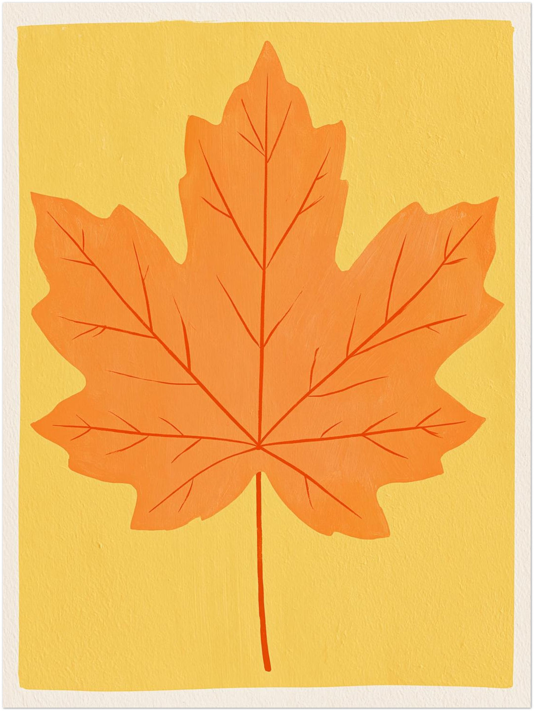 Goldenes Ahornblatt Herbst Poster – Ohne Rahmen – Produktfoto