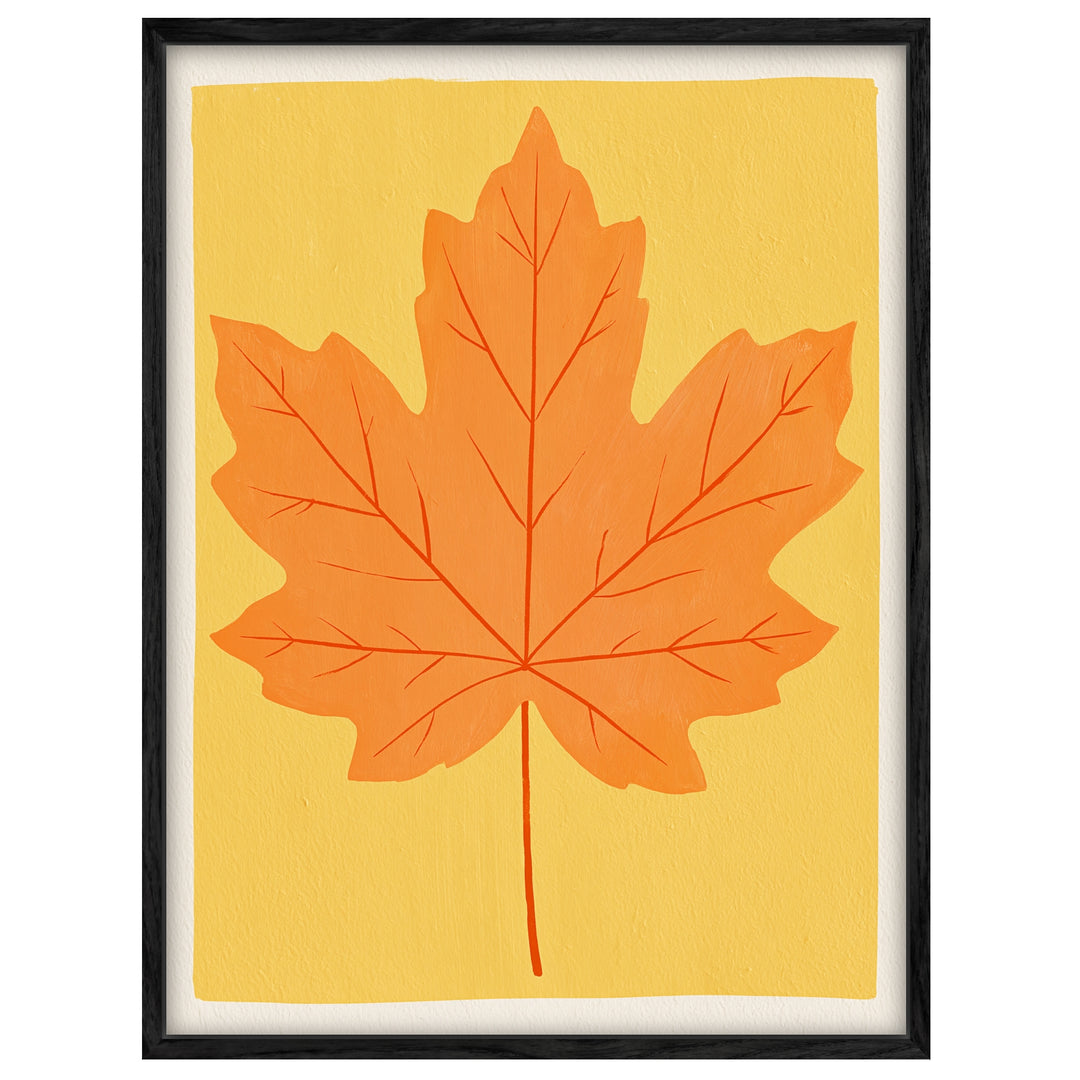 Goldenes Ahornblatt Herbst Leinwandbild – Leinwandbild