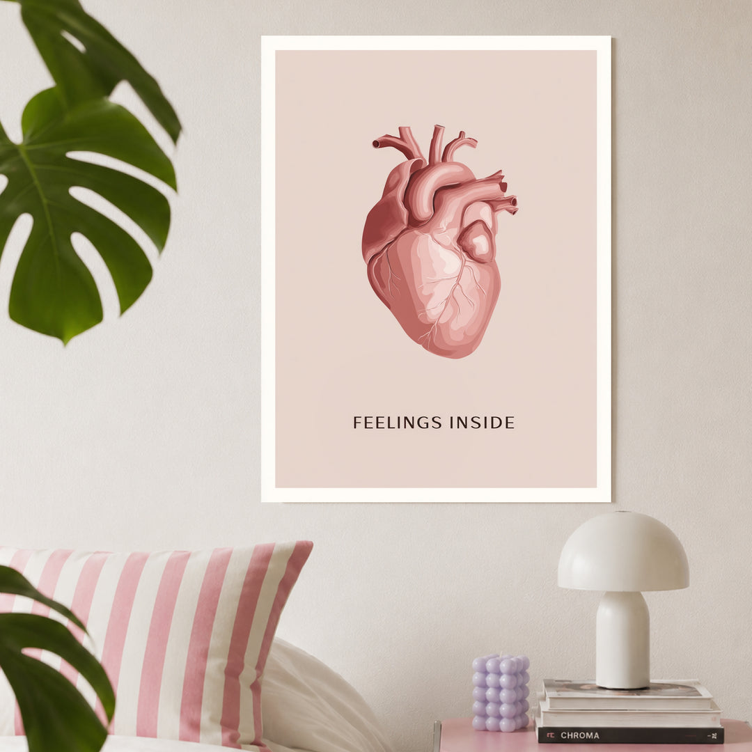 Anatomisches Herz Illustration Poster Dopamin – mattes Kunstdruck-Papier – Ansicht 3