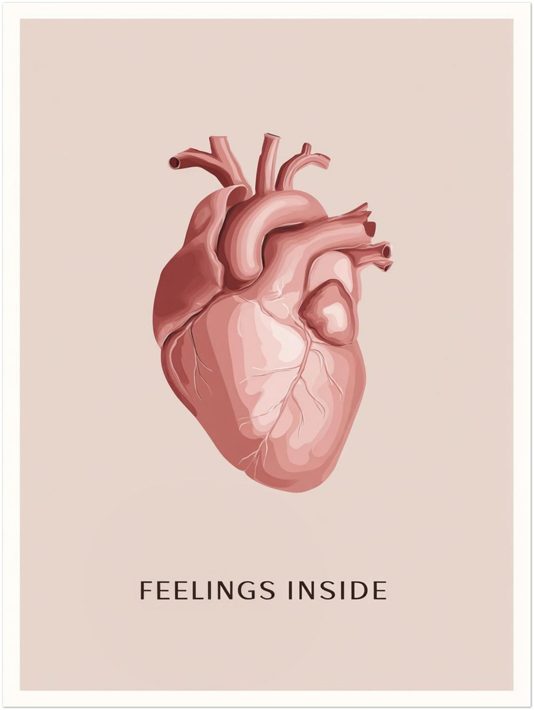 Anatomisches Herz Illustration Dopamin – Wandkunst