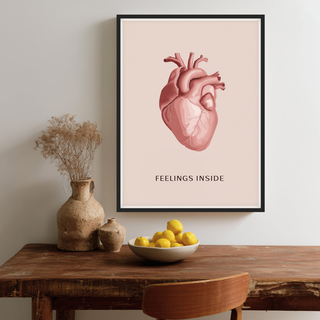 Anatomisches Herz Illustration Poster Dopamin – mattes Kunstdruck-Papier – Ansicht 2