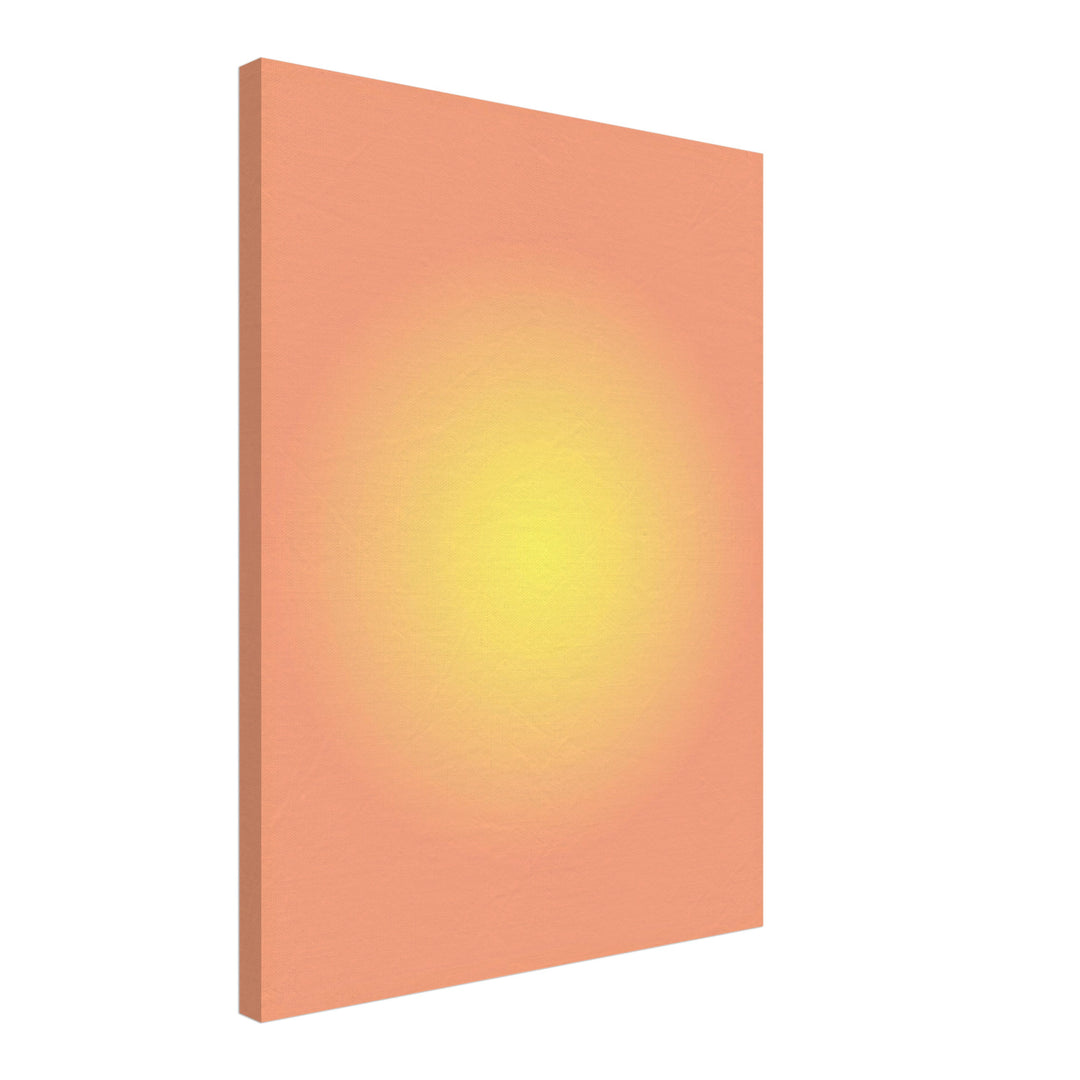 Aura sonnengelb Leinwand Dopamin – Leinwand auf Holzrahmen – Ansicht 2