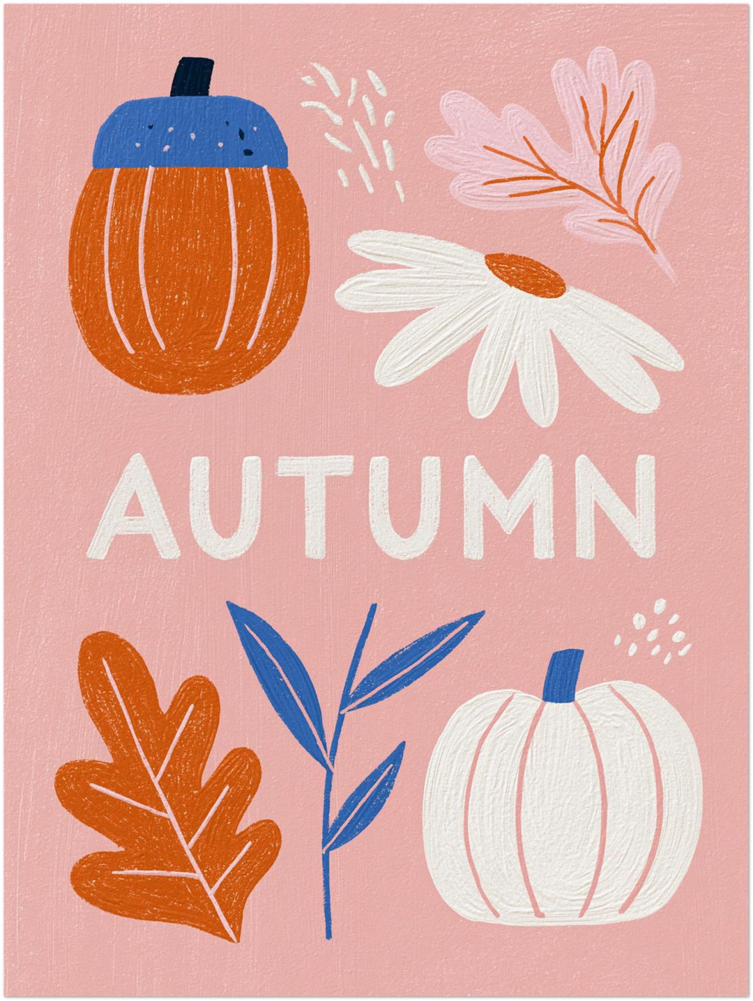 Autumn Kürbis Collage Poster – Ohne Rahmen – Produktfoto