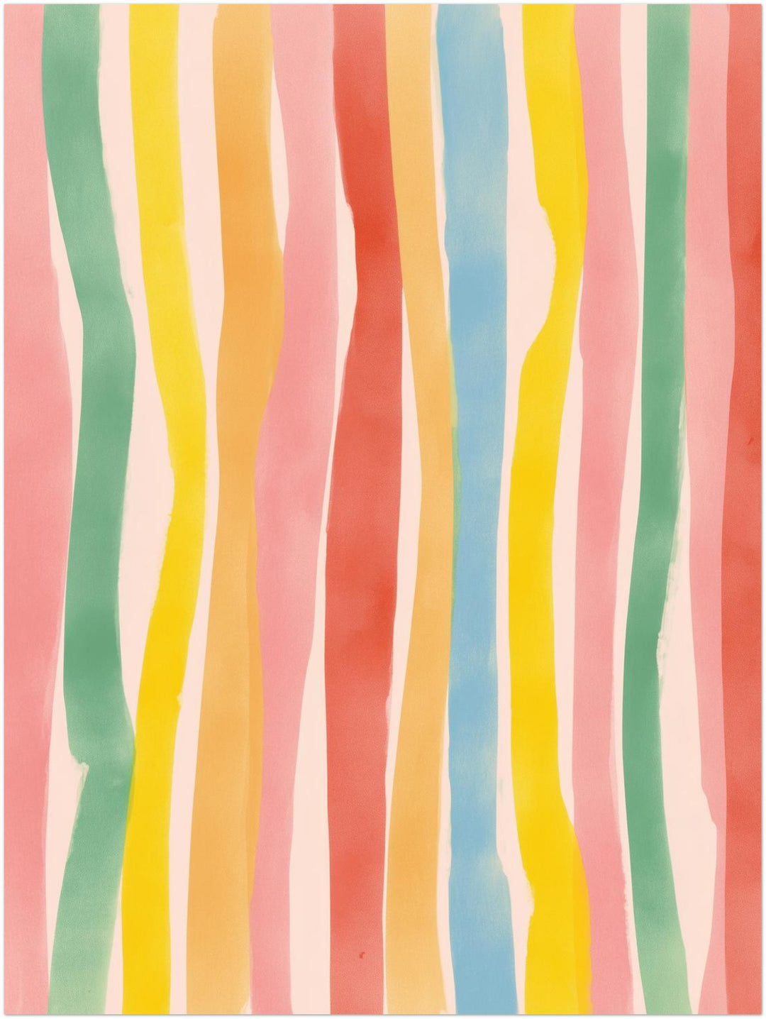 Bunte Streifenmuster Dopamin – Wandkunst