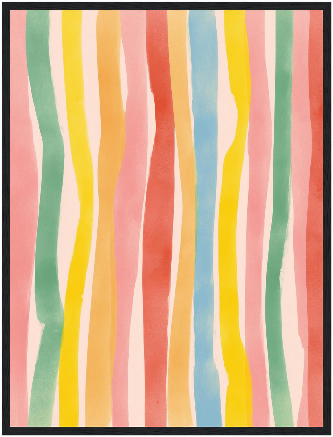 Bunte Streifenmuster Poster Dopamin – mattes Kunstdruck-Papier – Ansicht 5
